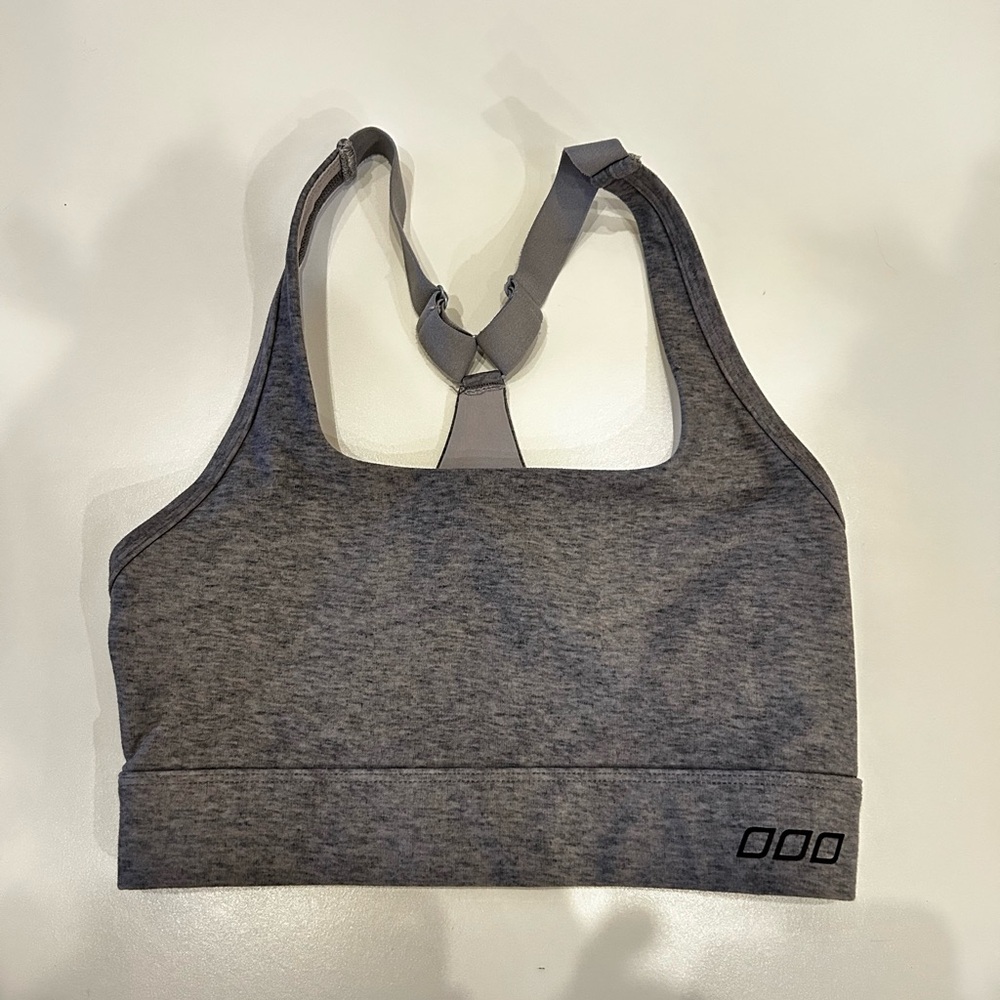 Lorna Jane Gray Racerback Sports Bra Adjustable Straps | Gray Size XS